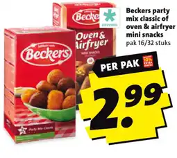 Boni Beckers party mix classic of Oven & Airfryer mini snacks aanbieding