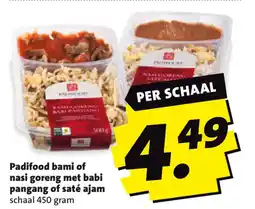 Boni Padifood bami of nasi goreng met babi pangang of saté ajam aanbieding