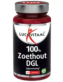 De Online Drogist Lucovitaal 100% Zoethout DGL Capsules aanbieding