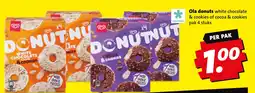 Boni Ola donuts white chocolate & cookies of cocoa & cookies aanbieding