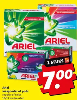 Boni Ariel waspoeder of pods aanbieding