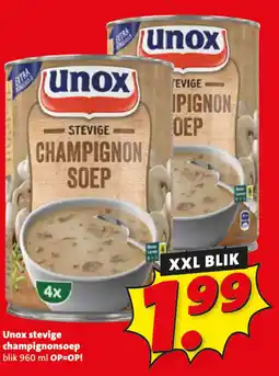 Boni Unox stevige champignonsoep aanbieding