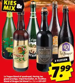 Boni La trappe blond of quadrupel, hertog jan grand prestige, tripel karmeliet, st. feuillien blond of brugse zot blond aanbieding