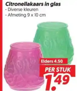 Dekamarkt Citronellakaars in glas aanbieding