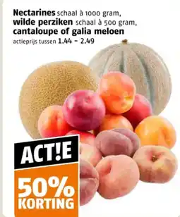 Poiesz Nectarines wilde perziken cantaloupe of galia meloen aanbieding