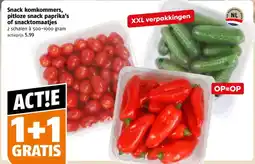 Poiesz Snack komkommers, pitloze snack paprika's of snacktomaatjes aanbieding