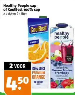 Poiesz Healthy people sap of coolbest 100% sap aanbieding