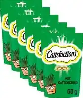 Bol.com Catisfactions Kattensnoepjes - Catnip Snacks - Kattenkruid - 6x60g aanbieding