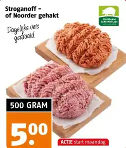 Poiesz Stroganoff of noorder gehakt aanbieding