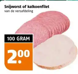 Poiesz Snijworst of kalkoenfilet aanbieding