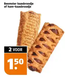 Poiesz Beemster kaasbroodje of ham kaasbroodje aanbieding