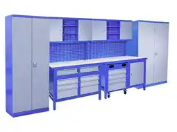 Lidl Güde Werkplaats kastenwand GWS Pro 4300 10-delig met werkbanken aanbieding