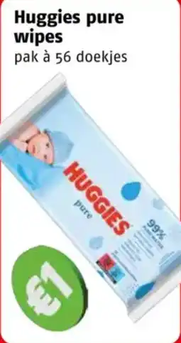 Poiesz Huggies pure wipes aanbieding