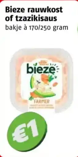 Poiesz Bieze rauwkost of tzazikisaus aanbieding