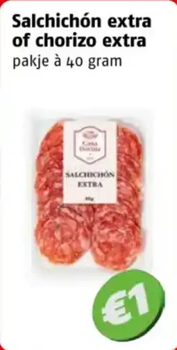 Poiesz Salchichón extra of chorizo extra aanbieding