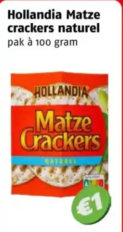 Poiesz Hollandia matze crackers naturel aanbieding