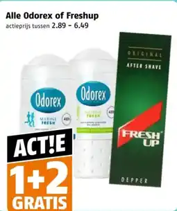 Poiesz Alle odorex of freshup aanbieding