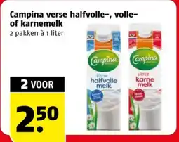 Poiesz Campina verse halfvolle , volle of karnemelk aanbieding