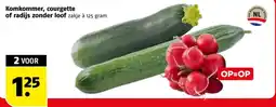 Poiesz Komkommer, courgette of radijs zonder loof aanbieding