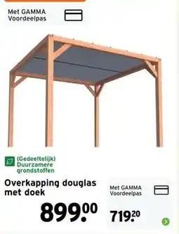 GAMMA Overkapping douglas met doek aanbieding