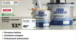 GAMMA GAMMA Superieur muurverf 2.5 liter aanbieding