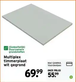GAMMA Multiplex timmerplaat wit gegrond aanbieding