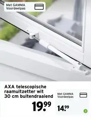 GAMMA AXA telescopische raamuitzetter wit aanbieding