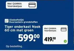 GAMMA Tiger onderkast Nook 60 cm mat groen aanbieding