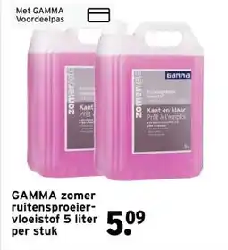 GAMMA GAMMA zomer ruitensproeier- vloeistof 5 liter per stuk aanbieding