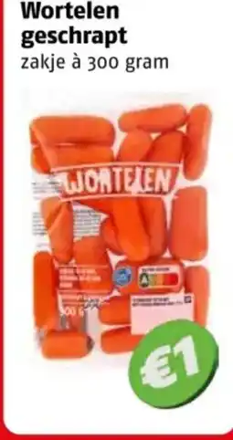 Poiesz Wortelen geschrapt aanbieding