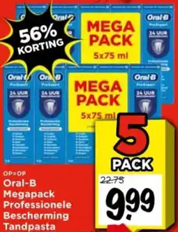 Vomar Voordeelmarkt Oral-B Megapack Professionele Bescherming Tandpasta aanbieding