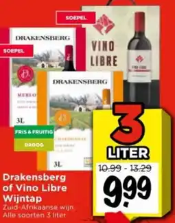 Vomar Voordeelmarkt Drakensberg of Vino Libre Wijntap aanbieding