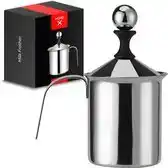 Bol.com HGMD Melkopschuimer Handmatig - 400ml - RVS - Melkklopper - Melkkan - Barista - Vaatwasserbestendig aanbieding