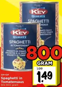 Vomar Voordeelmarkt Spaghetti in Tomatensaus aanbieding