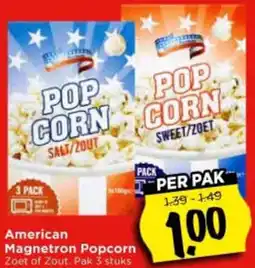 Vomar Voordeelmarkt American Magnetron Popcorn aanbieding