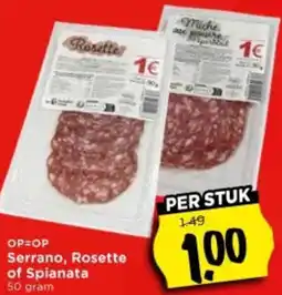 Vomar Voordeelmarkt Serrano, Rosette of Spianata aanbieding
