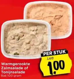 Vomar Voordeelmarkt Warmgerookte Zalmsalade of Tonijnsalade aanbieding