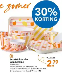 Blokker Kunststof servies Summertime aanbieding