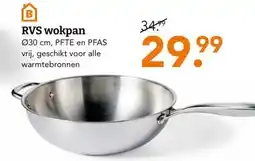 Blokker RVS wokpan aanbieding