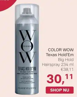 Pour Vous Color Wow Texas Hold'Em aanbieding
