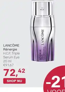 Pour Vous LANCÔME Rénergie aanbieding
