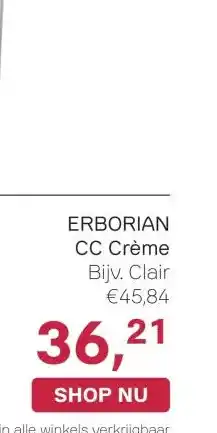 Pour Vous ERBORIAN CC Crème aanbieding