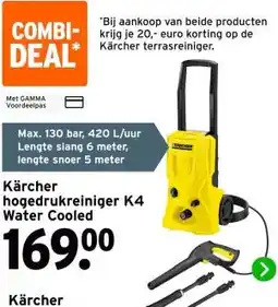 GAMMA Kärcherhogedrukreiniger K4 Water Cooled aanbieding