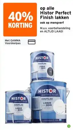 GAMMA op alle Histor Perfect Finish lakken aanbieding