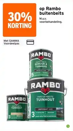 GAMMA op Rambo buitenbeits aanbieding
