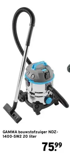 GAMMA GAMMA bouwstofzuiger NDZ-1400-SW2 20 liter aanbieding