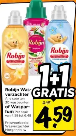 Vomar Voordeelmarkt Robijn Wasverzachter of Wasparfum aanbieding