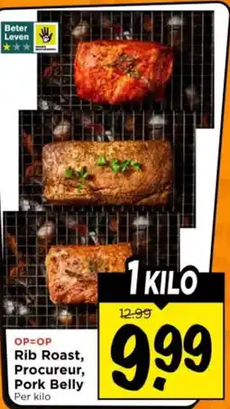 Vomar Voordeelmarkt Rib Roast, Procureur, Pork Belly aanbieding