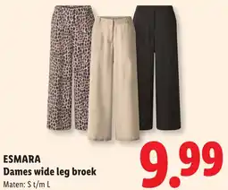 Lidl Esmara Dames wide leg broek aanbieding