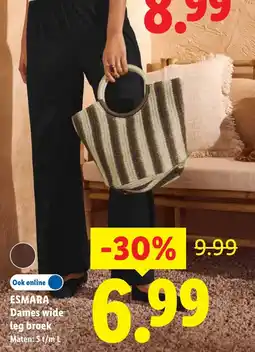 Lidl Esmara Dames wide leg broek aanbieding